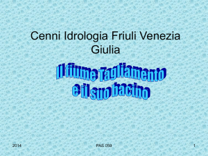 Cenni Idrologia Friuli Venezia Giulia