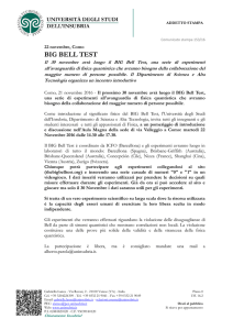BIG Bell Test - Università degli Studi dell`Insubria