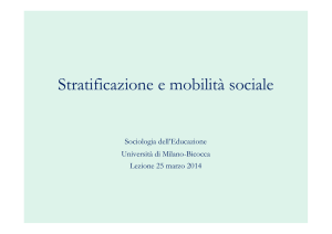 9 Stratificazione sociale
