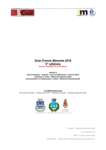 Gran Premio Manente 2016 V° edizione