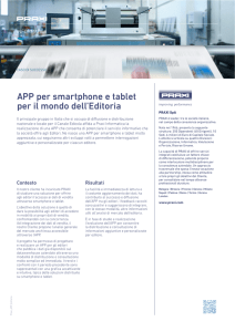 APP per smartphone e tablet per il mondo dell`Editoria