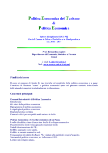 Programma - Dipartimento di Economia, Statistica e Finanza