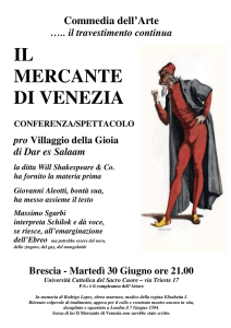 il mercante di venezia - Il Villaggio della Gioia