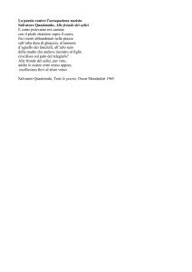La poesia contro l`occupazione nazista Salvatore Quasimodo, Alle