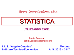 statistica - docente Pablo Genova
