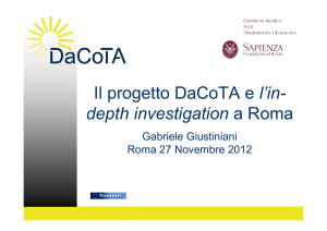 Il progetto DaCoTA e l`in- depth investigation a Roma