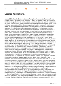 Lessico Famigliare. - IISS Ferraris Acireale