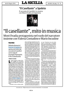 24/06/2016 La sicilia - Il casellante, mito in musica