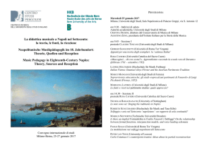 La didattica musicale a Napoli nel Settecento: la teoria, le fonti, la