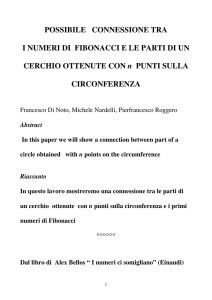 CONNESSIONE FIBONACCI E LE PARTI DI CERCHIO