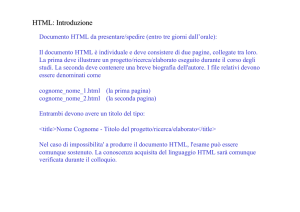 HTML - Università degli Studi di Firenze