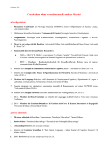 CV Andrea Marini - Università degli Studi di Udine