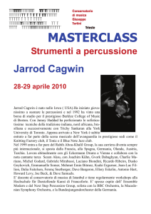 Jarrod Cagwin - Conservatorio di Trieste