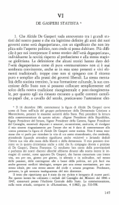 De Gasperi statista - Istituto Luigi Sturzo