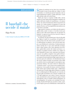 Il baseball che uccide il maiale - Giornale Italiano di Aritmologia e