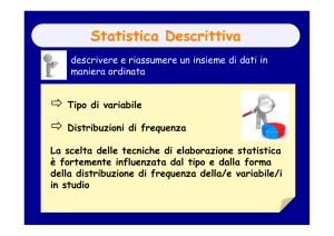 Lezione 3 - statistica descrittiva - seconda parte