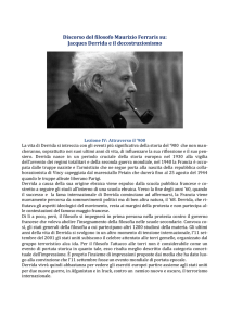 Discorso del filosofo Maurizio Ferraris su: Jacques Derrida e il