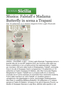 Musica: Falstaff e Madama Butterfly in scena a Trapani