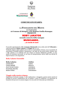 roby lakatos musicando… - Fondazione del Monte di Bologna e