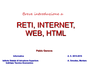 RETI, INTERNET, WEB, HTML