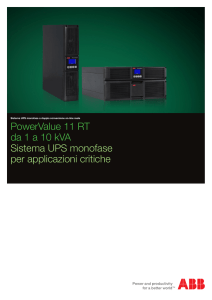 PowerValue 11 RT da 1 a 10 kVA Sistema UPS monofase per