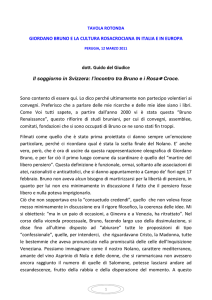 Giordano Bruno e la cultura rosacrociana in