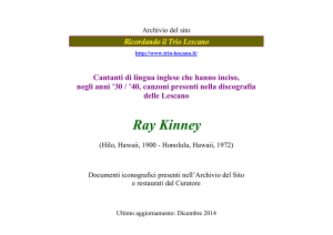 Ray Kinney - Ricordando il Trio Lescano