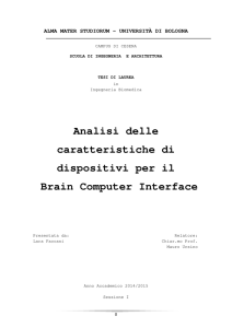Analisi delle caratteristiche di dispositivi per il Brain Computer