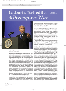 La dottrina Bush ed il concetto di Preemptive War