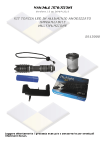 manuale istruzioni kit torcia led in alluminio anodizzato