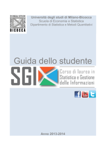 Guida dello studente - Statistica e Gestione delle Informazioni