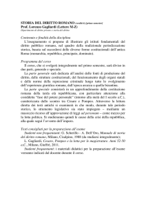 Prof. Lorenzo Gagliardi (Lettere M-Z) Contenuto e finalità della