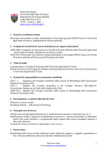 Curriculum Vitae - DISPO - Università degli studi di Genova