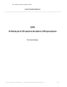 ASIM Ambiente per la SImulazione dei sistemi a Microprocessore