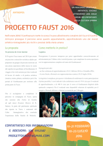 progetto faust 2016 - Natura e Cultura Editrice