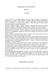 PROGRAMMA DI MATEMATICA classe 3^C A.S. 2015/16 I numeri