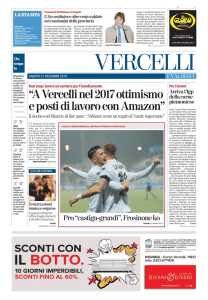 “A Vercelli nel 2017 ottimismo e posti di lavoro con Amazon”
