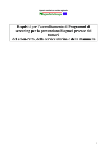 Programmi di screening - Bollettino Ufficiale della Regione Emilia