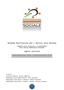previsionale 2015 - Azienda Pedemontana Sociale