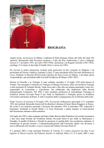 BIOGRAFIA - Pontificio Istituto Giovanni Paolo II
