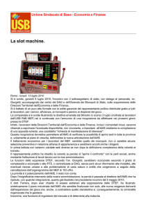 La slot machine. - Economia e Finanze
