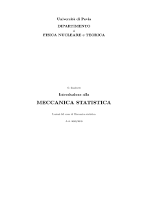 meccanica statistica - Pavia Fisica Home Page