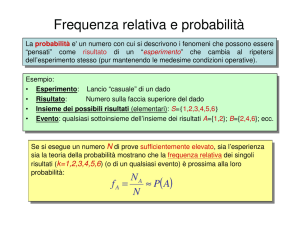 Frequenza relativa e probabilità