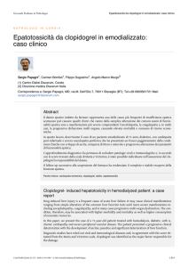Epatotossicità da clopidogrel in emodializzato: caso