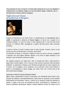 Veglia laica per Eluana all`Auditorium di Bergamo