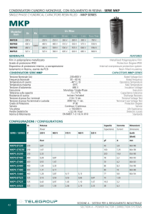 serie mkp single phase cylindrical capacitors resin filled