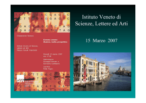 Presentazione - Istituto Veneto di Scienze Lettere ed Arti