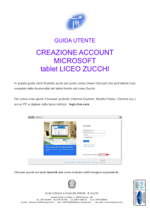 CREAZIONE ACCOUNT MICROSOFT tablet LICEO ZUCCHI
