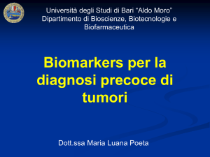 Biomarkers per la diagnosi precoce di tumori