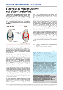 Edizione 14: Sinergia di micronutrienti nei dolori articolari.